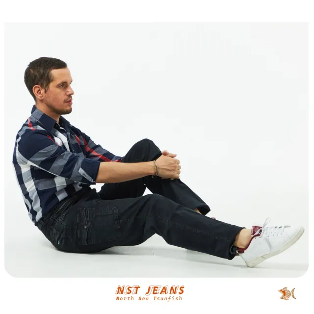 【NST JEANS】夏天的多口袋工作褲 綠調牛仔中高腰寬版男褲(005-67409)