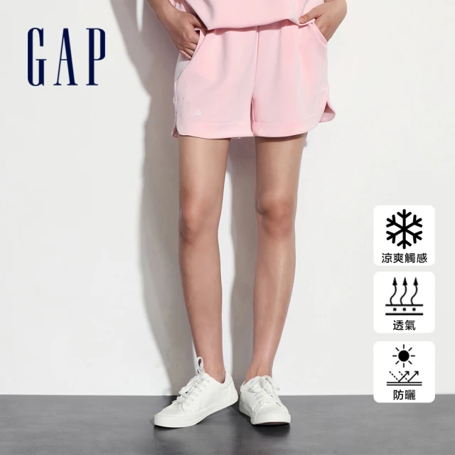 GAP 女裝 Logo翻領短袖襯衫-白色(464869)優惠