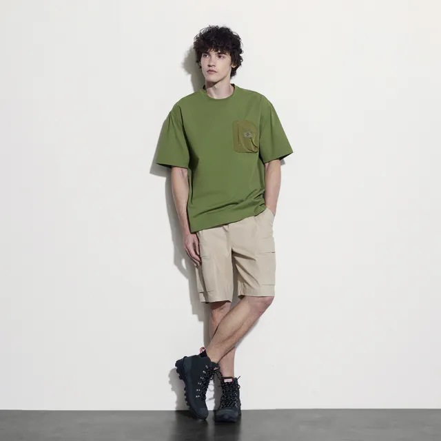 【GAP】男裝 圓領短袖T恤-草綠色(463213)