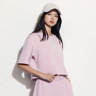 【GAP】女裝 Logo圓領短袖T恤-淡紫色(464824)