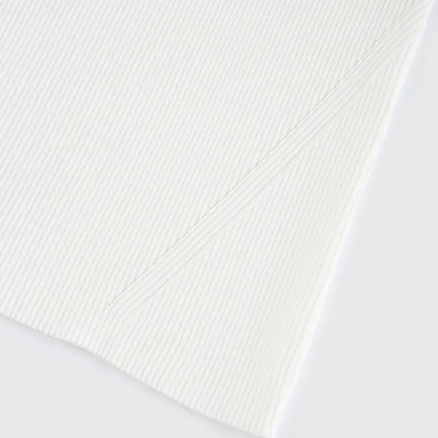 【GAP】女裝 Logo羅紋圓領針織背心-白色(464849)