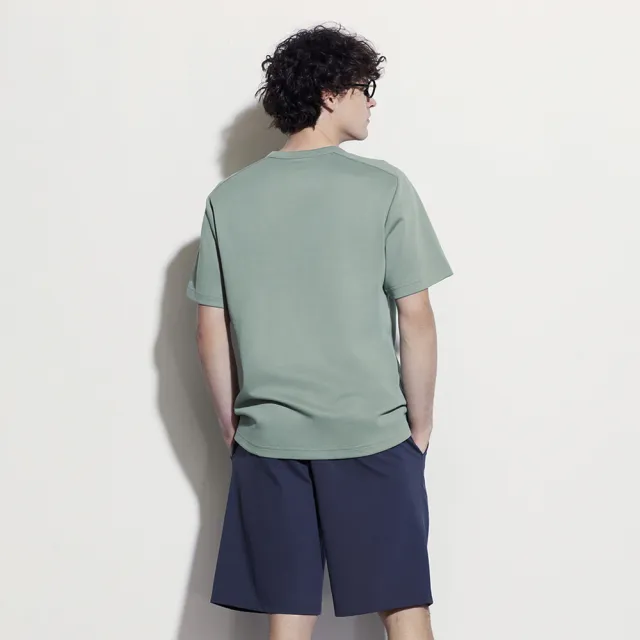 【GAP】男裝 Logo亨利領短袖T恤-綠色(504505)