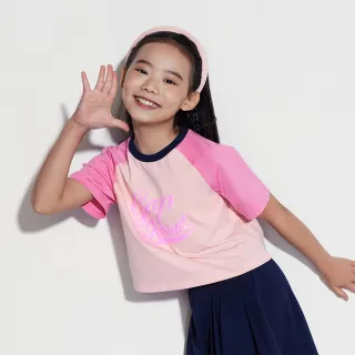 【GAP】女童裝 Logo純棉趣味圓領短袖T恤-粉色(465962)