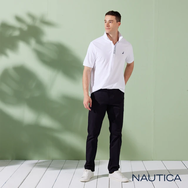 NAUTICA 男裝 簡約休閒彈性長褲(卡其)品牌優惠