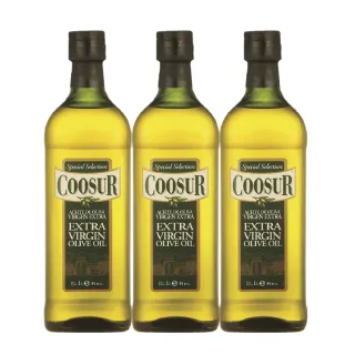 【Coosur 山富】冷壓特級初榨橄欖油1000mlx3瓶(橄欖油 初榨 山富 coosur)
