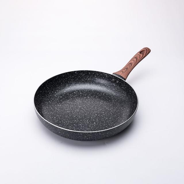 【CookPower 鍋寶】原礦大理石不沾鍋平底鍋30CM(IH/電磁爐適用)
