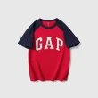 【GAP】兒童裝 Logo純棉圓領短袖T恤-紅色(545580)