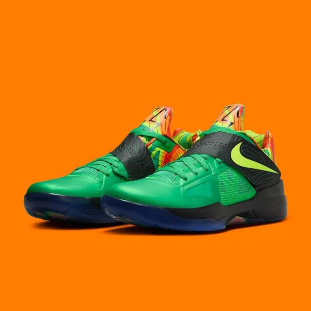 【NIKE 耐吉】籃球鞋 Nike KD 4 Weatherman 2024 限量配色 綠 實戰籃球鞋 男鞋 FN6247-300
