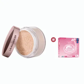 【LAURA MERCIER 蘿拉蜜思】煥顏透明蜜粉 Rose 29g(校正蠟黃 粉紅冠軍蜜粉 潤色定妝 TONE-UP)