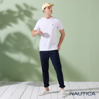 【NAUTICA】男裝 美式休閒彈性長褲(深藍)