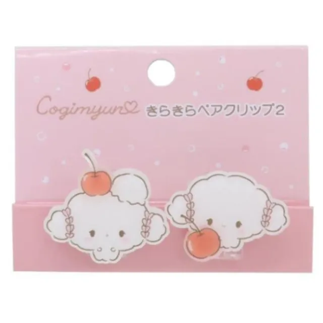 【小禮堂】Sanrio 三麗鷗 壓克力文具夾兩入組 - 蘋果款 Kitty 美樂蒂 酷洛米 布丁狗(平輸品)