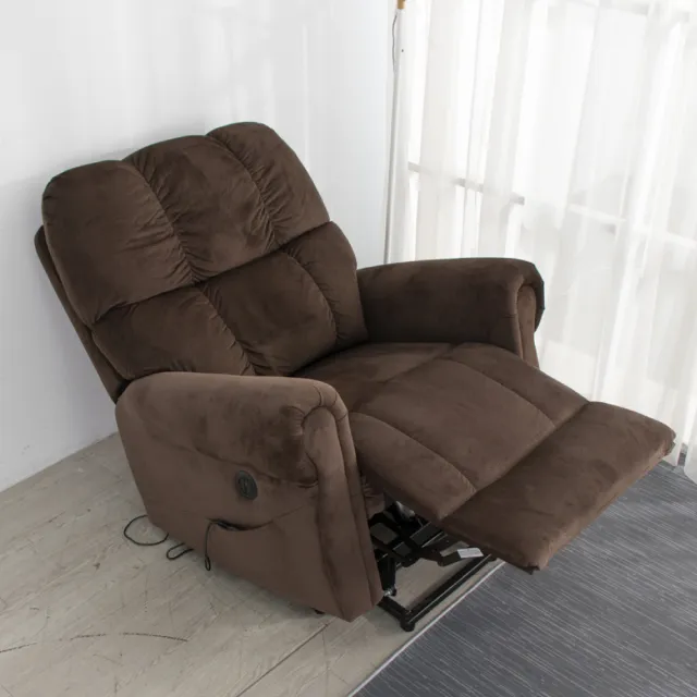 【IDEA】奇恩獨立筒電動按摩無段式沙發椅/布沙發(單人沙發/休閒躺椅/美甲椅)