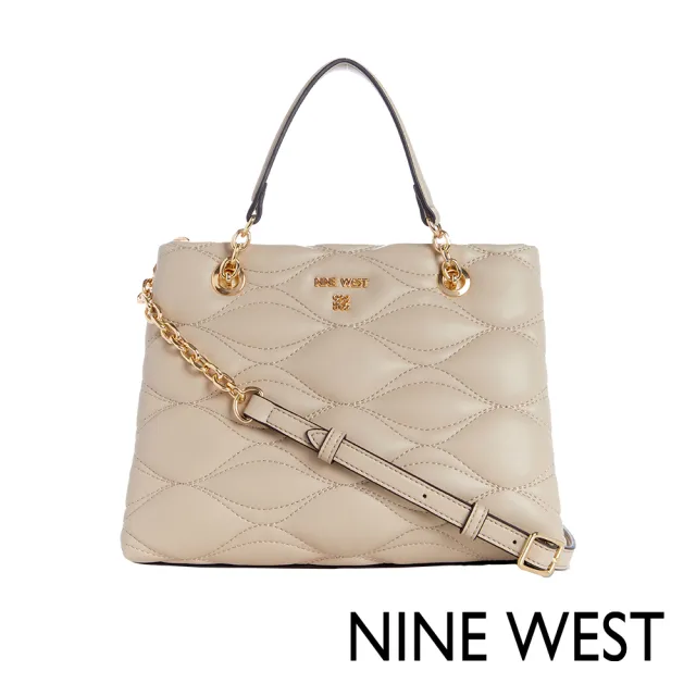 【NINE WEST】LEINI絎縫手提斜背包-奶茶色(139505)