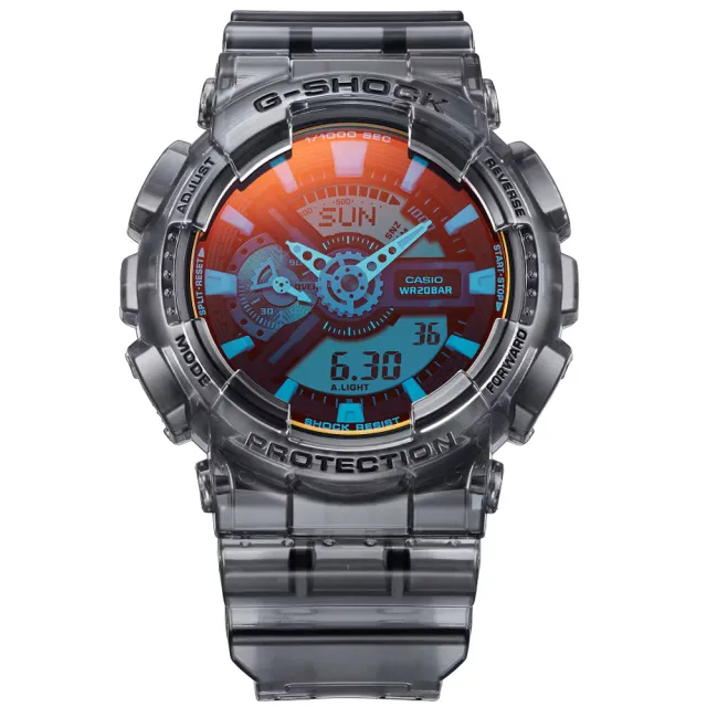 【CASIO 卡西歐】G-SHOCK系列 海濱風采 潮流雙顯腕錶 禮物推薦 送禮首選(GA-110TLS-8A)