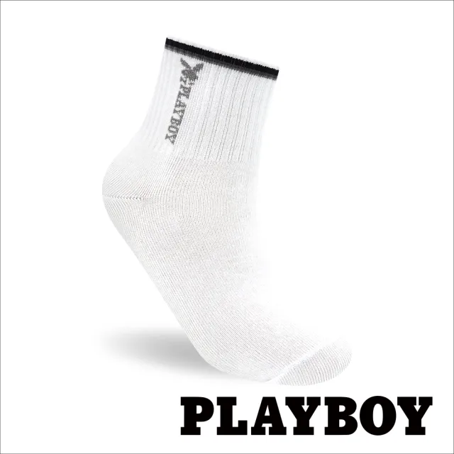 【PLAYBOY】8雙組漸層條紋男短襪(男襪/短襪/學生襪)