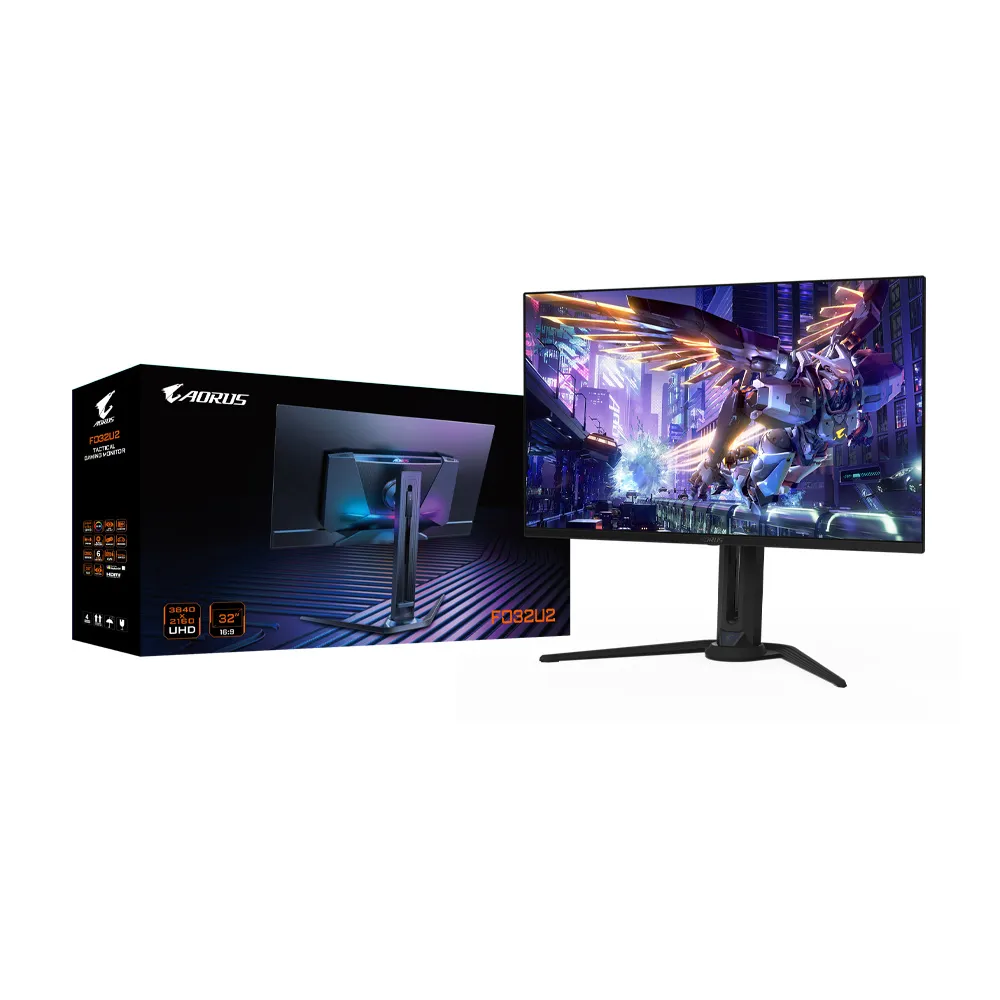 【GIGABYTE 技嘉】AORUS FO32U2 32型 QD-OLED 真4K電競螢幕(32型/4K/240Hz/0.03ms/QD-OLED/HDMI2.1/TYPE-C)