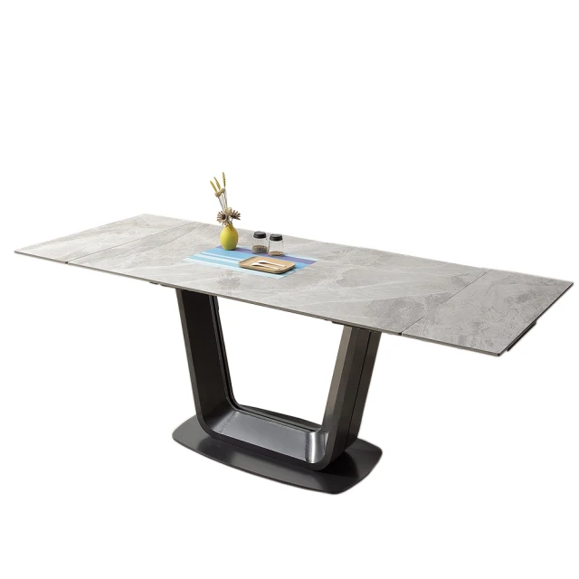 obis 康托爾6.6尺岩板伸縮餐桌