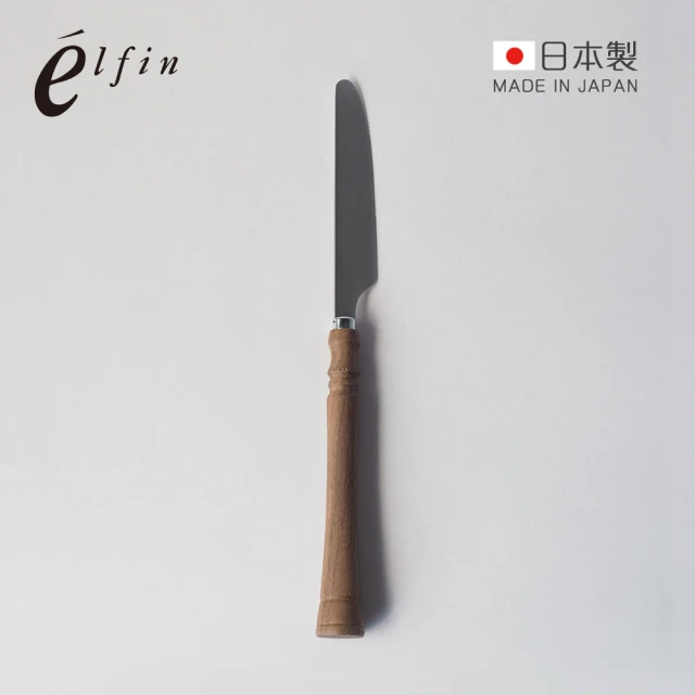 日本高桑金屬 日製復古風木柄不鏽鋼餐刀-2入(刀子/不銹鋼/不鏽鋼刀具)