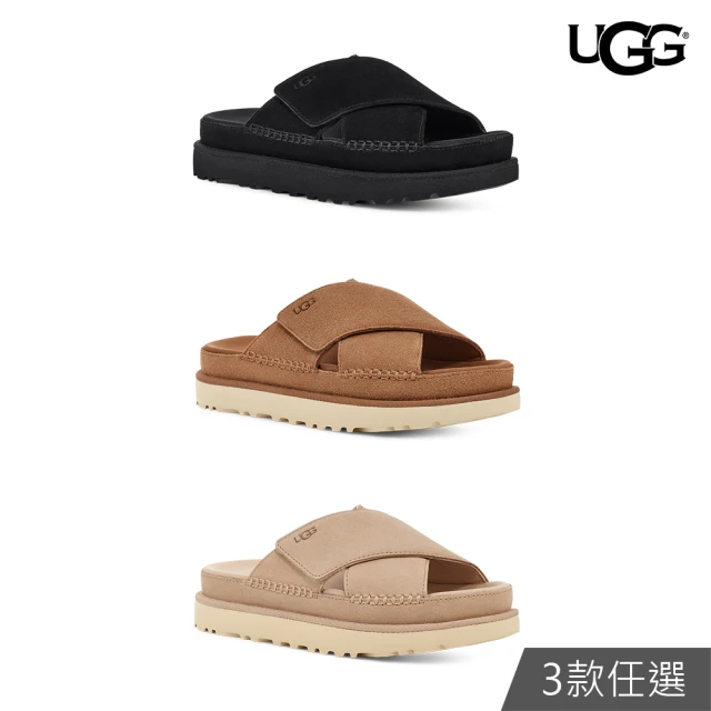 UGG 女鞋/拖鞋/厚底鞋/懶人鞋 Goldenstar Cross Slide(多款任選)