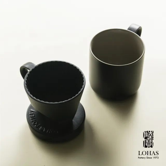 【LohasPottery 陸寶】美好時光咖啡杯套組-滴濾+蓋杯(致敬經典 DIY沖泡咖啡)
