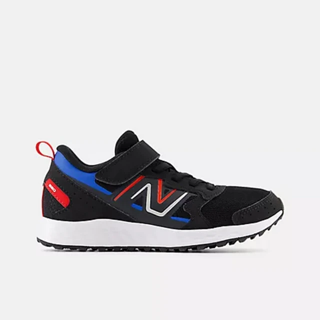 NEW BALANCE 雙11 NB 650 童鞋 運動鞋 慢跑鞋 魔鬼氈 中大童 黑色 紅色(YU650BR1-W)