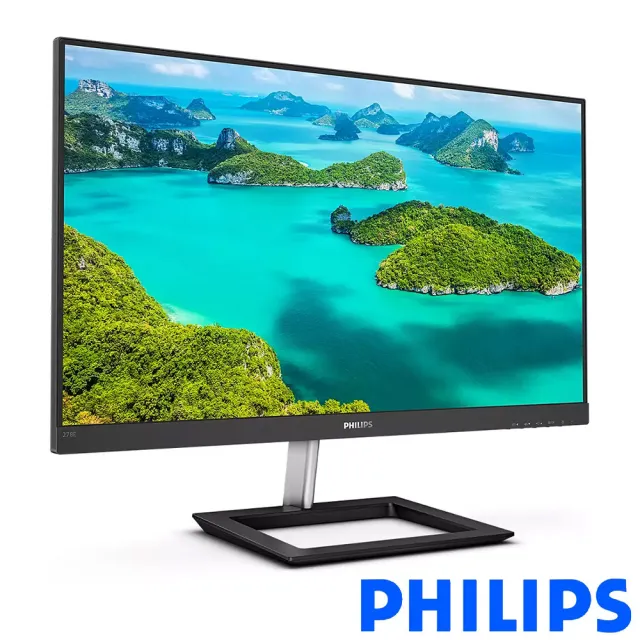 【Philips 飛利浦】(2入組)278E1A 27型IPS 4K 60Hz 平面美型電腦螢幕(內建喇叭/HDMI/DP/4ms)