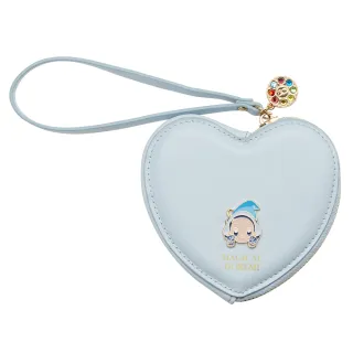 【Grace Gift】小魔女DoReMi聯名-小愛愛心型拉鍊零錢包(藍)