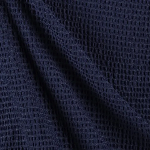 【PING】女款泡泡布織帶吸濕排汗短袖POLO衫-深藍(日本素材/GOLF/高爾夫球衫/RA24103-58)