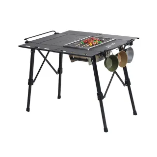 【LIFECODE】黑金鋼-鋁合金三單位IGT戰術桌/折疊桌