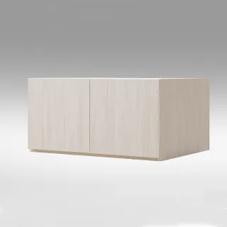 【AT HOME】2.6尺淺木紋收納衣櫃/被櫥櫃 現代簡約(水漾)