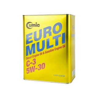 【CUMIC 庫克】庫克機油 EURO MULTI SN/C3 5W-30 100%合成機油 4L(日本原裝進口)