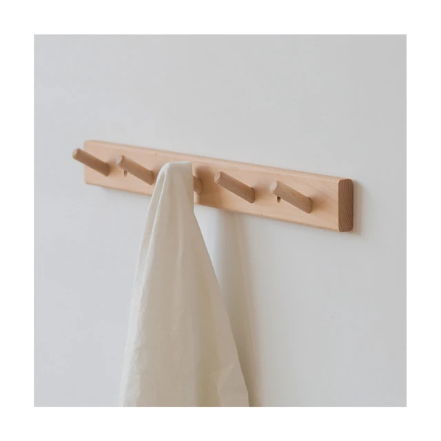 zozo 實木掛鉤-2入組(掛勾 3M背膠 無痕掛勾 木頭掛