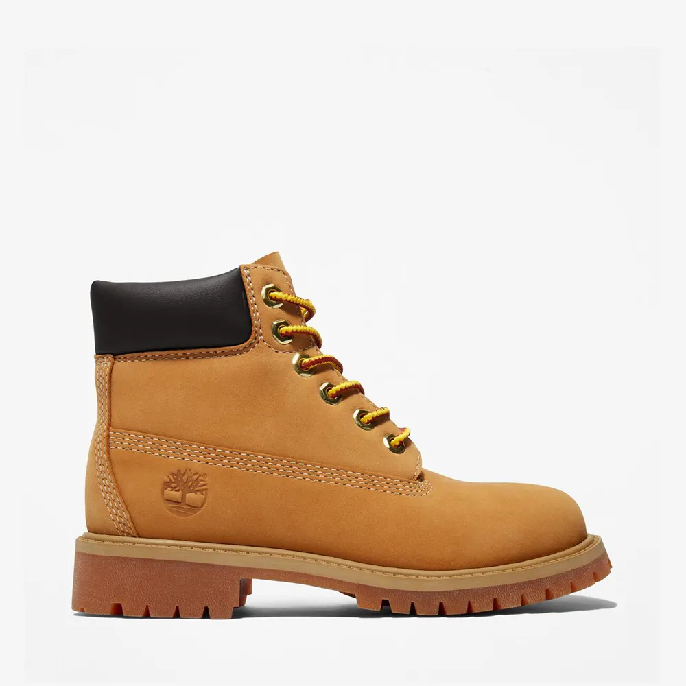 【Timberland】童款小麥黃經典防水6吋靴9-13Y(12709713)