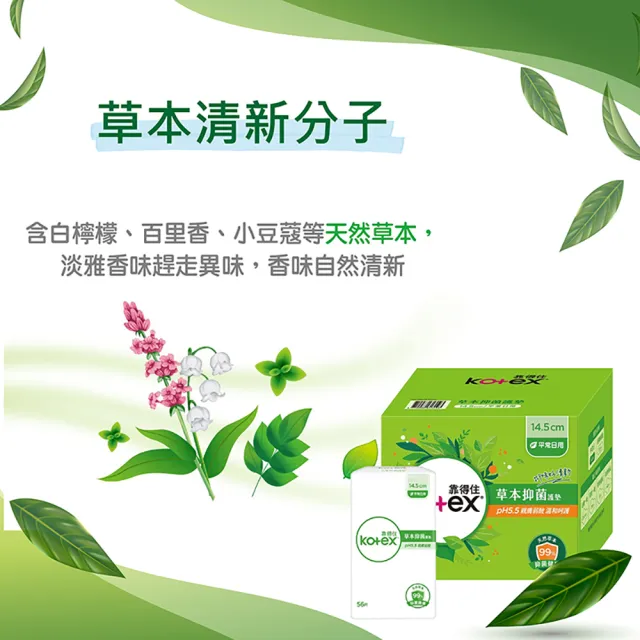 【Kotex 靠得住】6大包14.5cm 安全瞬吸護墊(56片x6包)