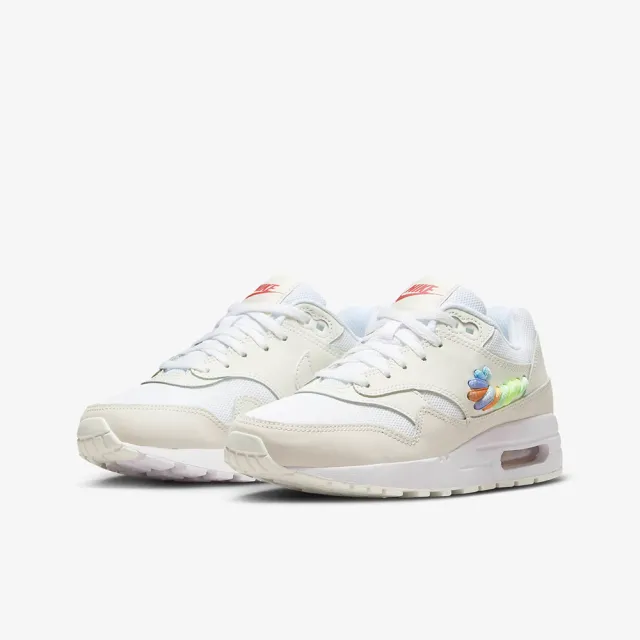 【NIKE 耐吉】慢跑鞋 女鞋 大童 運動鞋 氣墊 緩震 AIR MAX 1 SE GS 米白 FN4782-100