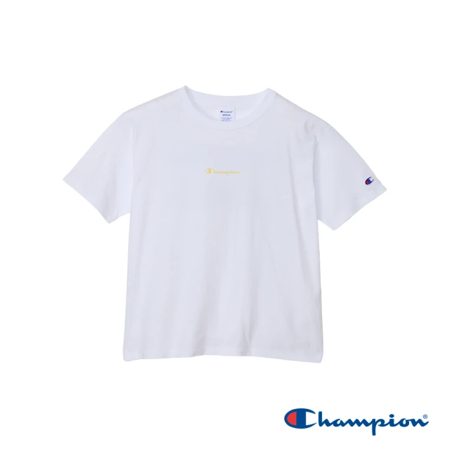 Champion 官方直營-純棉LOGO印花寬版短袖TEE-女(白色)