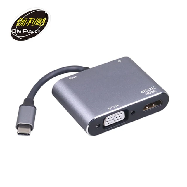 伽利略 TYPE-C HDMI+VGA+USB3.0+PD 