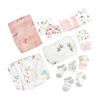 【JoyNa】媽咪待產包 春夏新生兒用品(20件超值組+素色帆布袋)