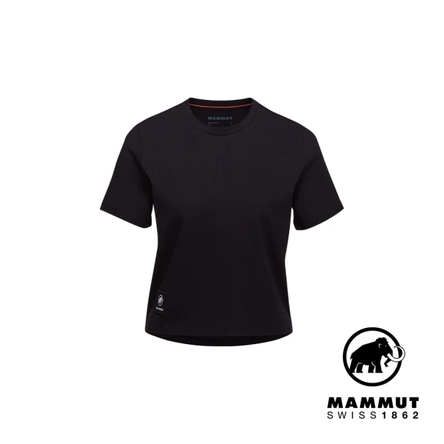 Mammut 長毛象 Massone T-Shirt Cropped Women Patch 有機棉短版短袖T恤 黑色 女款 #1017-05180