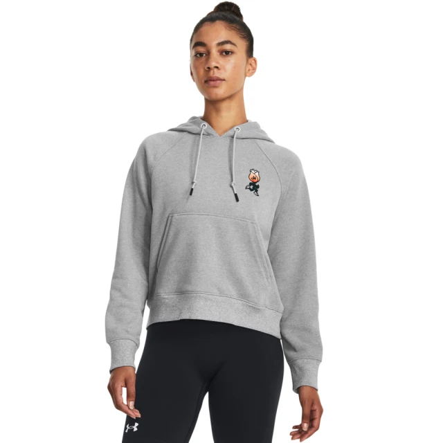 UNDER ARMOUR UA 女 HWT Terry Rose長袖帽T_1379834-011(灰色)