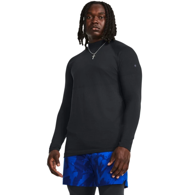 UNDER ARMOUR UA 男 CG Rush Seamless 半高領長T-Shirt_1379283-001(黑色)