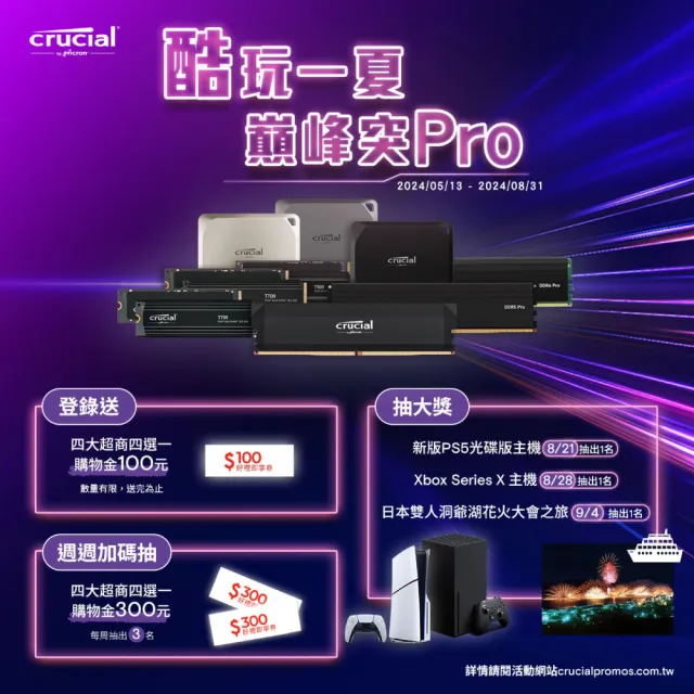 【Crucial 美光】2入組 ★ X6 1TB Type-C USB 3.2 Gen 2 外接式ssd固態硬碟(CT1000X6SSD9)