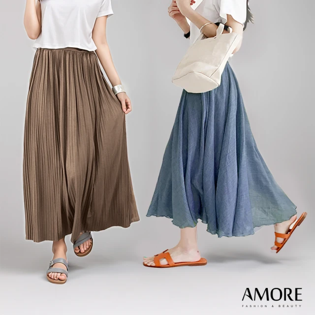 【Amore】百搭輕柔舒適氣質多款裙款(氣質百搭輕飄長裙)