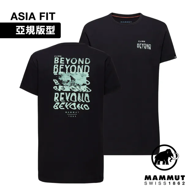 【Mammut 長毛象】Massone T-Shirt AF Men Dreaming 有機棉機能短袖T恤 男款 黑色 #1017-06110