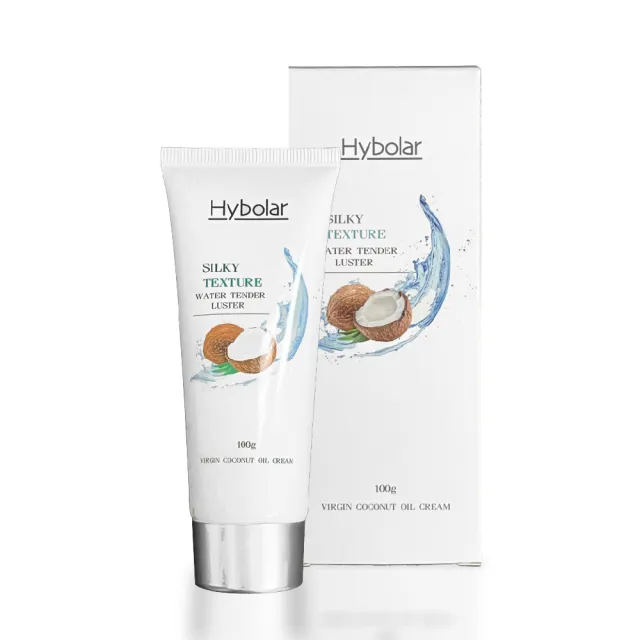 【Hybolar】初榨椰油乳霜100ml/盒裝(滋潤保濕精華補水舒緩臉部保養身體乳敏感肌清爽不黏膩乳液交換禮物)