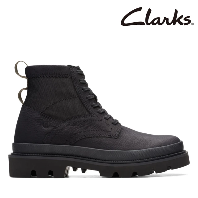 Clarks 男靴 Badell Hi 鋸齒狀厚底圓頭設計工裝靴 軍靴 工程靴(CLM73422B)