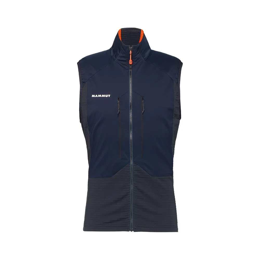 【Mammut 長毛象】Eiger Nordwand ML Hybrid Vest Men 極限艾格防風防潑水中層背心 夜藍 男款 #1014-05640