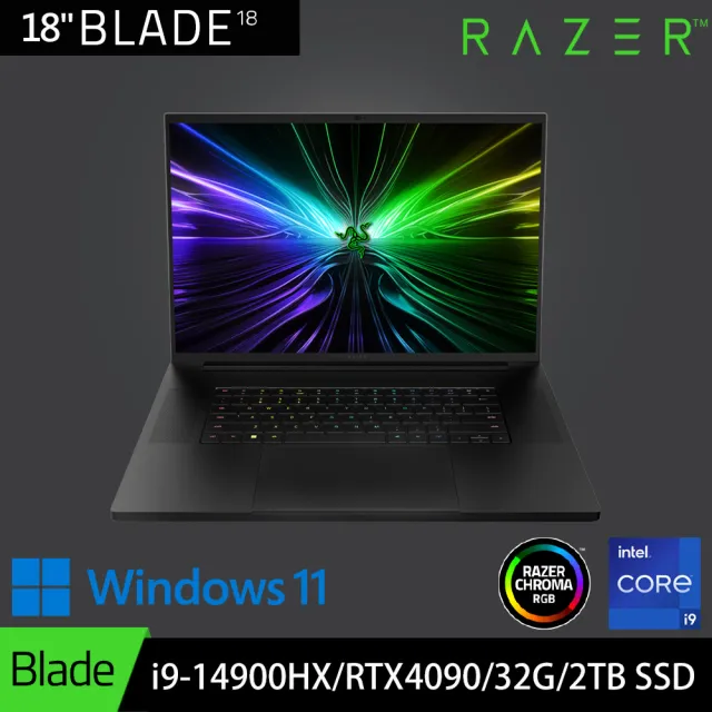 【Razer 雷蛇】18吋i9 RTX4090黑神話悟空適用電競筆電(RZ09-05092TK4-R3T1/i9-14900HX/RTX4090/32G/2T/W11)