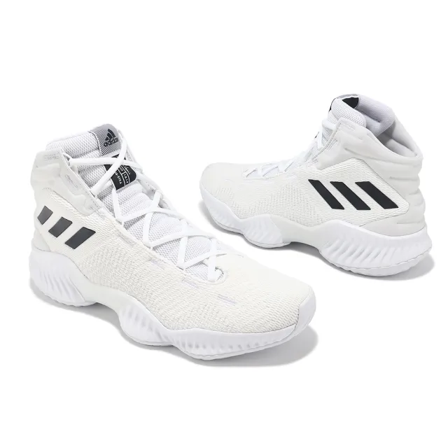 【adidas 愛迪達】籃球鞋 Pro Bounce 2018 男鞋 白 黑 緩震 運動鞋 愛迪達(FW5745)