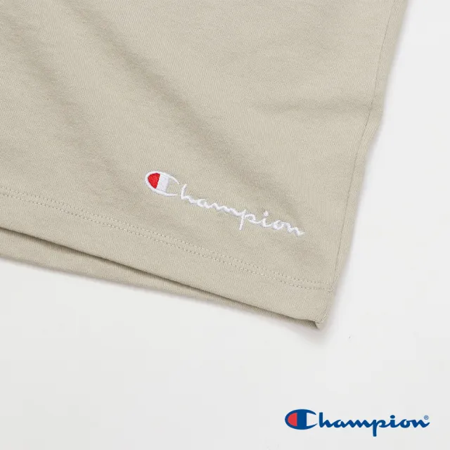 【Champion】官方直營-刺繡棉短褲-女(米色)